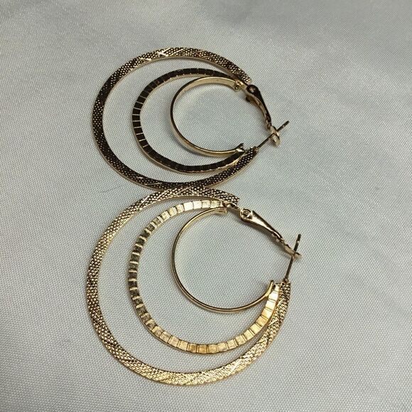 Triple Layer Hoops (H15) - Picture 1 of 5